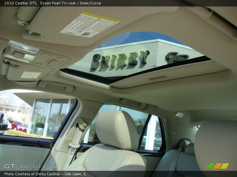 Ocean Pearl Tri-coat / Shale/Cocoa 2010 Cadillac DTS