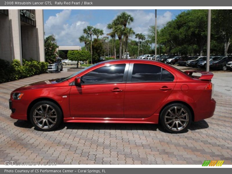 Rally Red Pearl / Black 2008 Mitsubishi Lancer GTS