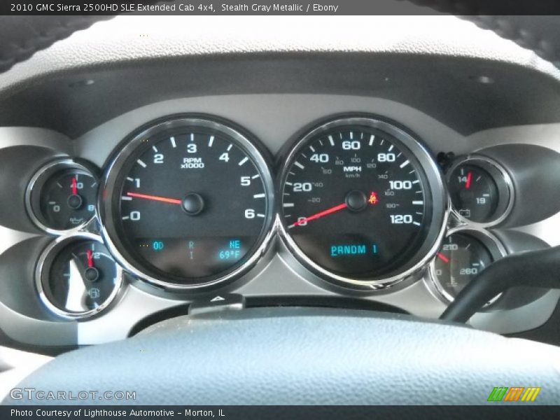 Stealth Gray Metallic / Ebony 2010 GMC Sierra 2500HD SLE Extended Cab 4x4
