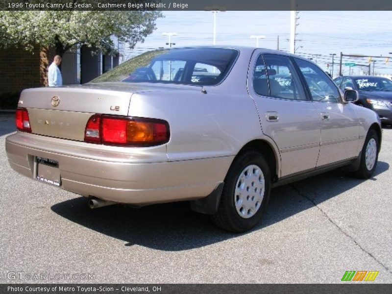 Cashmere Beige Metallic / Beige 1996 Toyota Camry LE Sedan
