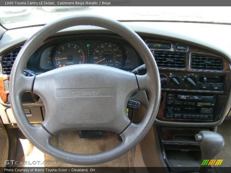 Cashmere Beige Metallic / Beige 1996 Toyota Camry LE Sedan