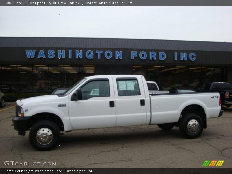 Oxford White / Medium Flint 2004 Ford F350 Super Duty XL Crew Cab 4x4