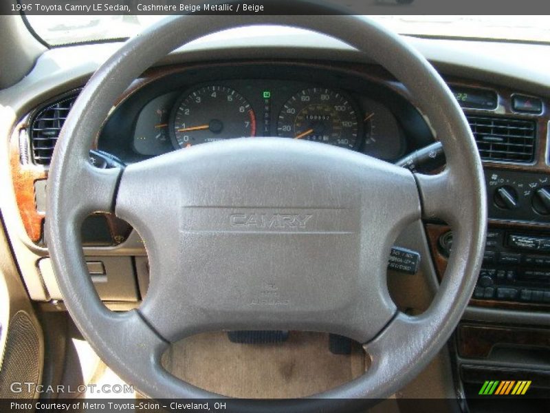 Cashmere Beige Metallic / Beige 1996 Toyota Camry LE Sedan