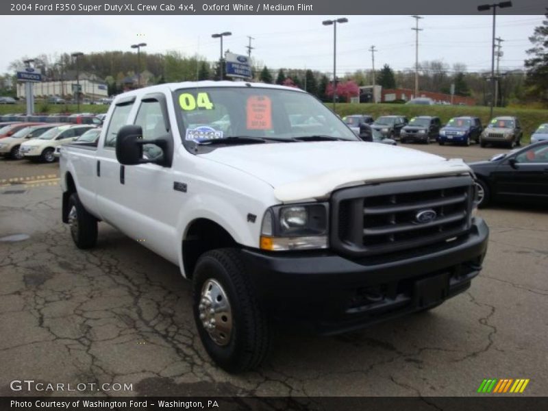 Oxford White / Medium Flint 2004 Ford F350 Super Duty XL Crew Cab 4x4