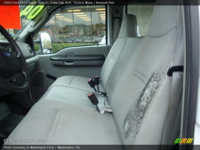 Oxford White / Medium Flint 2004 Ford F350 Super Duty XL Crew Cab 4x4