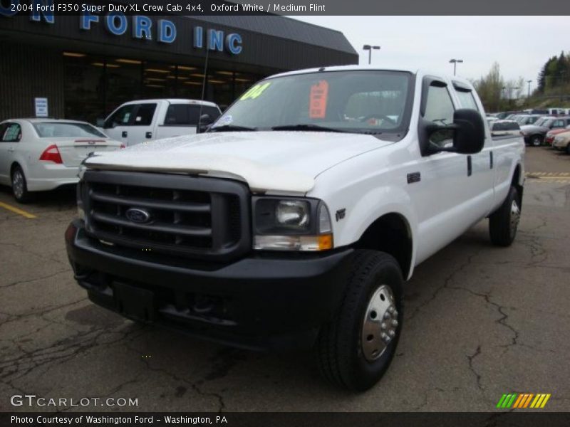 Oxford White / Medium Flint 2004 Ford F350 Super Duty XL Crew Cab 4x4