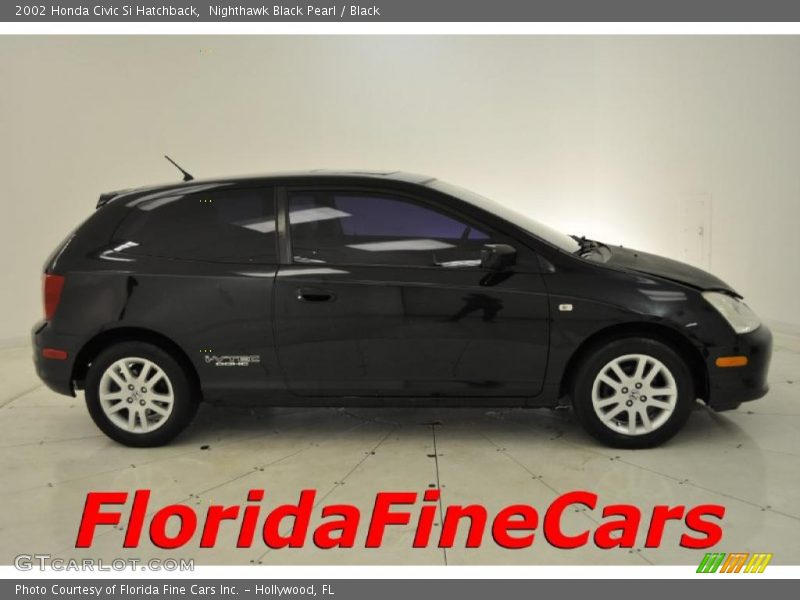 Nighthawk Black Pearl / Black 2002 Honda Civic Si Hatchback