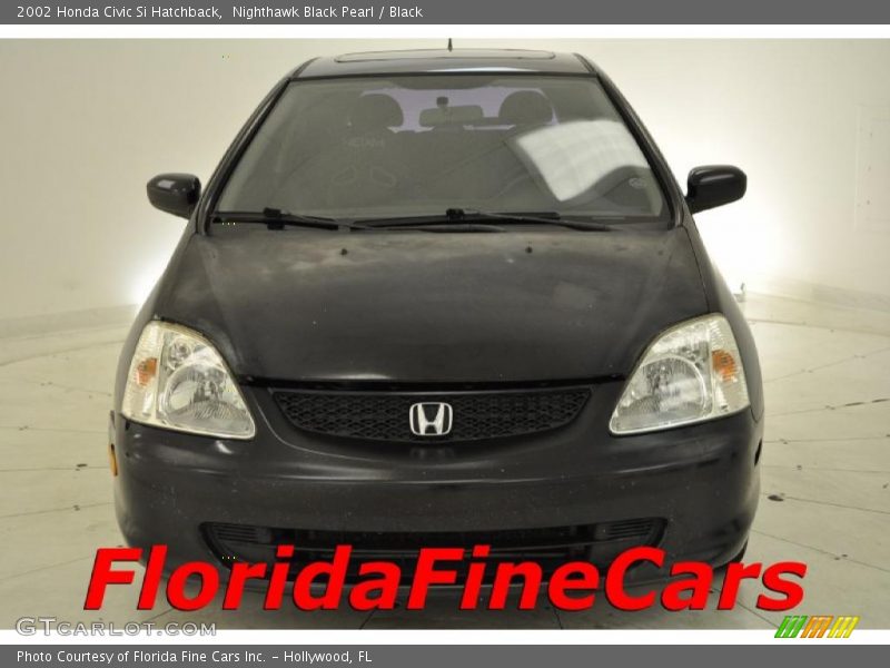 Nighthawk Black Pearl / Black 2002 Honda Civic Si Hatchback