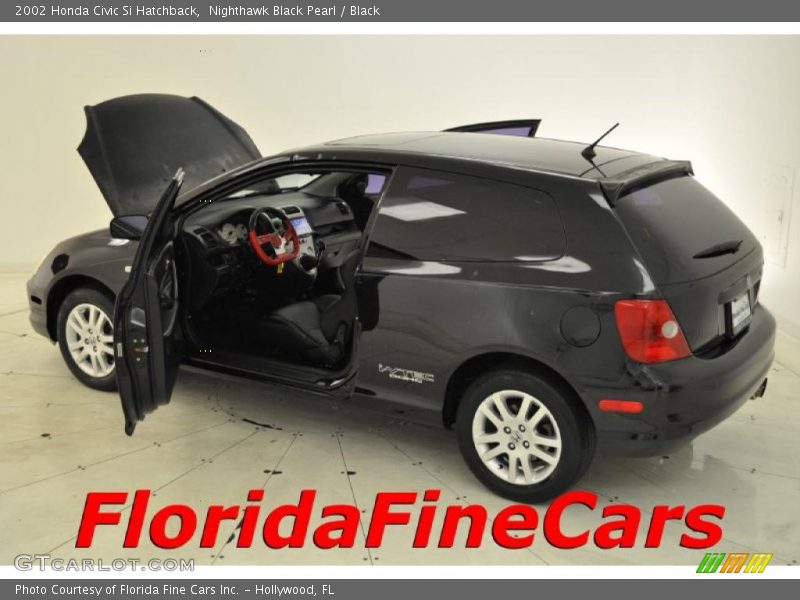 Nighthawk Black Pearl / Black 2002 Honda Civic Si Hatchback
