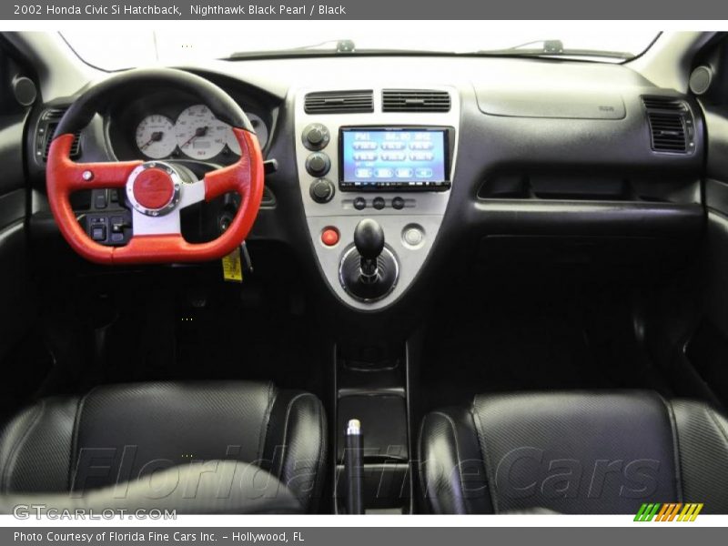 Nighthawk Black Pearl / Black 2002 Honda Civic Si Hatchback