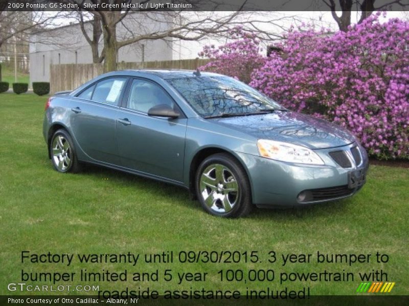 Silver Green Metallic / Light Titanium 2009 Pontiac G6 Sedan