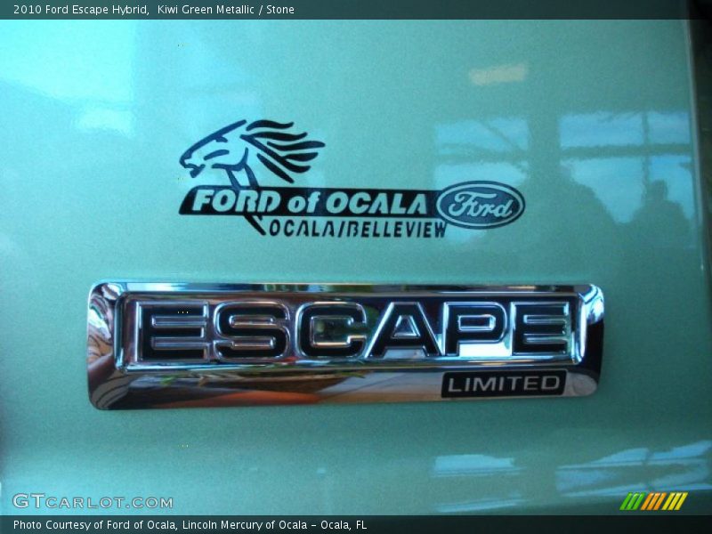 Kiwi Green Metallic / Stone 2010 Ford Escape Hybrid