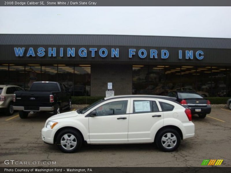 Stone White / Dark Slate Gray 2008 Dodge Caliber SE