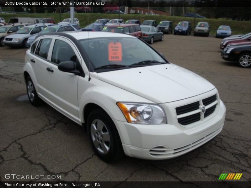 Stone White / Dark Slate Gray 2008 Dodge Caliber SE