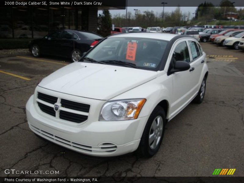 Stone White / Dark Slate Gray 2008 Dodge Caliber SE
