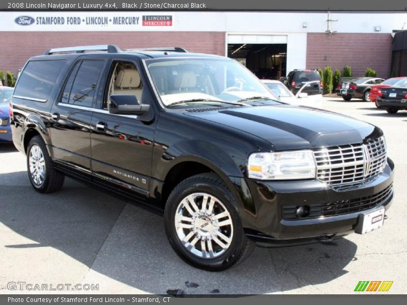 Black / Stone/Charcoal Black 2008 Lincoln Navigator L Luxury 4x4