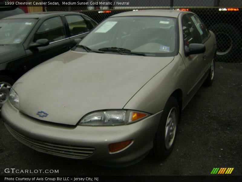 Medium Sunset Gold Metallic / Neutral 1999 Chevrolet Cavalier Sedan