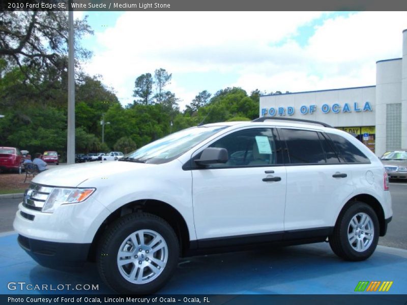 White Suede / Medium Light Stone 2010 Ford Edge SE