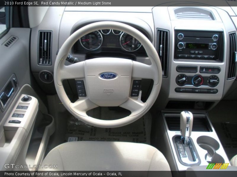 Red Candy Metallic / Medium Light Stone 2010 Ford Edge SE