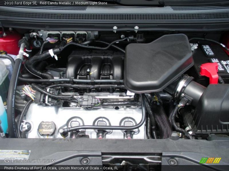 Red Candy Metallic / Medium Light Stone 2010 Ford Edge SE