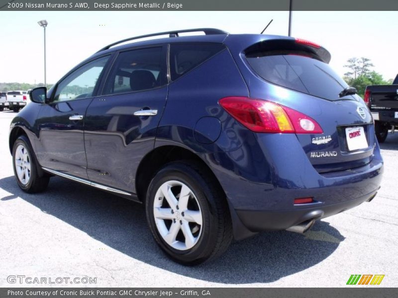 Deep Sapphire Metallic / Beige 2009 Nissan Murano S AWD