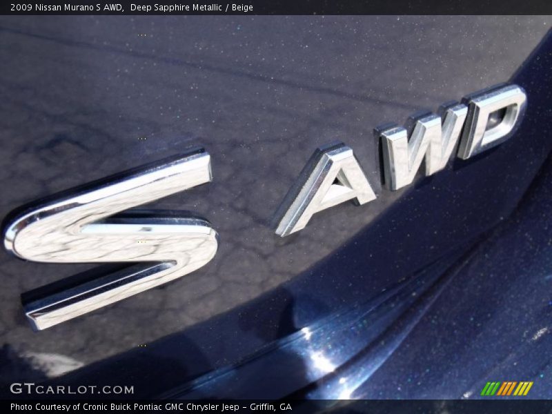 Deep Sapphire Metallic / Beige 2009 Nissan Murano S AWD