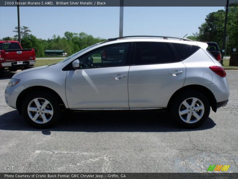 Brilliant Silver Metallic / Black 2009 Nissan Murano S AWD