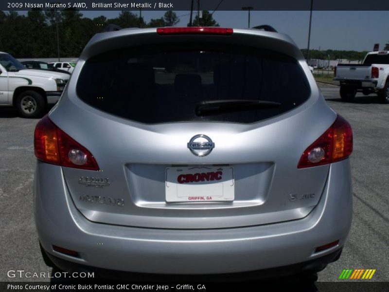 Brilliant Silver Metallic / Black 2009 Nissan Murano S AWD