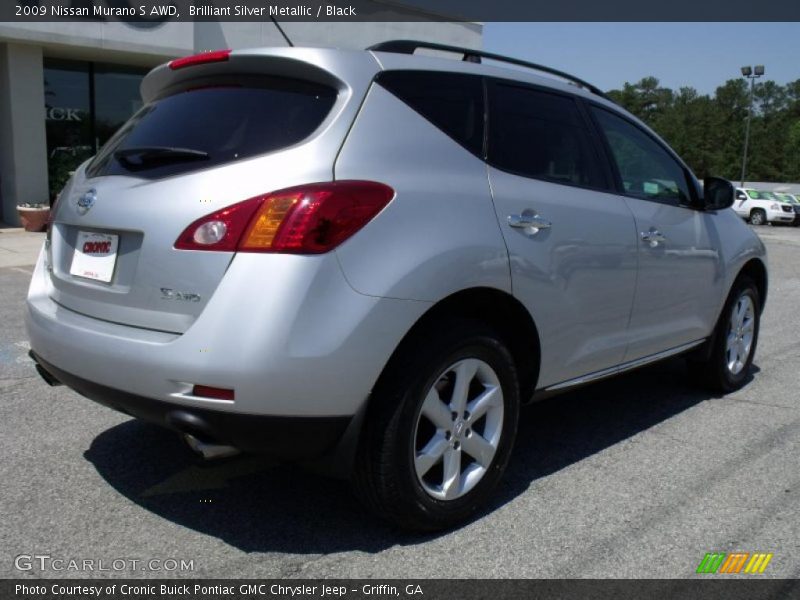 Brilliant Silver Metallic / Black 2009 Nissan Murano S AWD