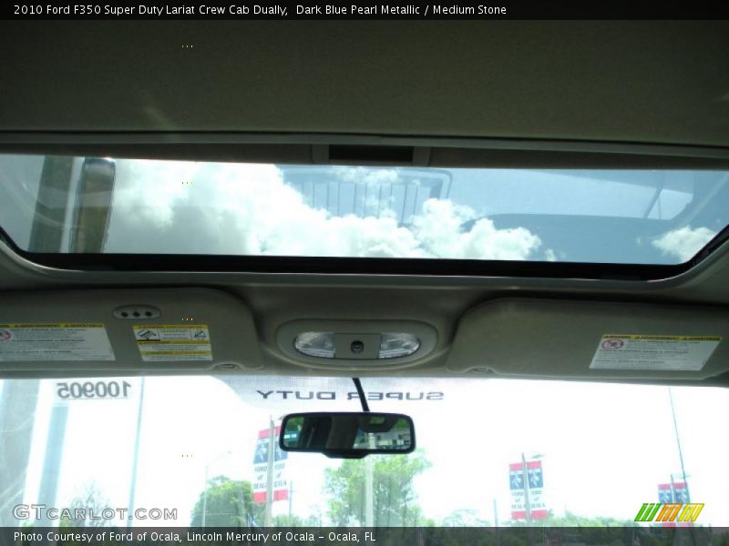 Dark Blue Pearl Metallic / Medium Stone 2010 Ford F350 Super Duty Lariat Crew Cab Dually