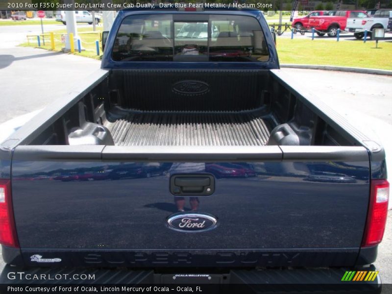 Dark Blue Pearl Metallic / Medium Stone 2010 Ford F350 Super Duty Lariat Crew Cab Dually