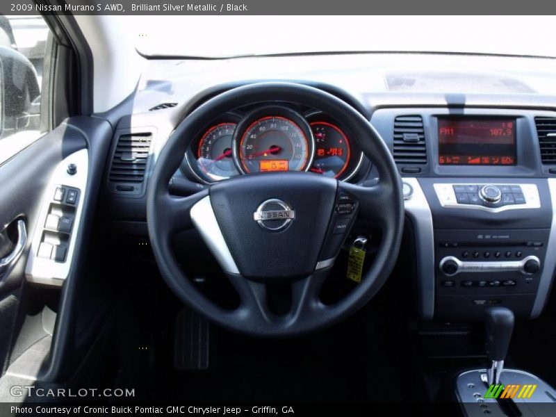 Brilliant Silver Metallic / Black 2009 Nissan Murano S AWD