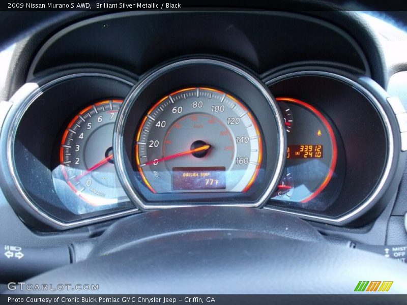 Brilliant Silver Metallic / Black 2009 Nissan Murano S AWD
