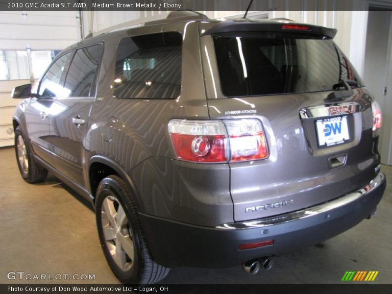 Medium Brown Metallic / Ebony 2010 GMC Acadia SLT AWD