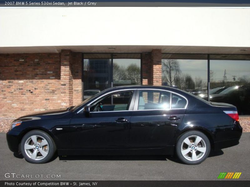 Jet Black / Grey 2007 BMW 5 Series 530xi Sedan
