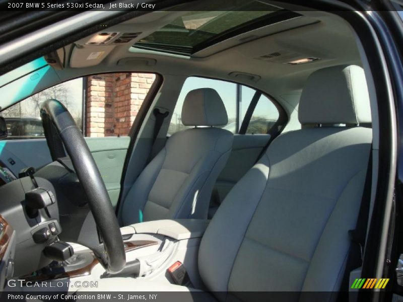 Jet Black / Grey 2007 BMW 5 Series 530xi Sedan