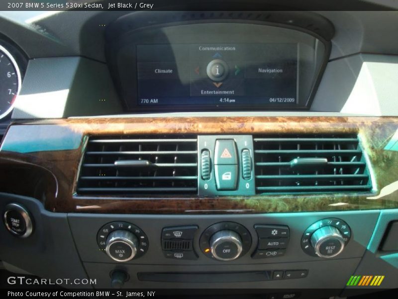 Jet Black / Grey 2007 BMW 5 Series 530xi Sedan