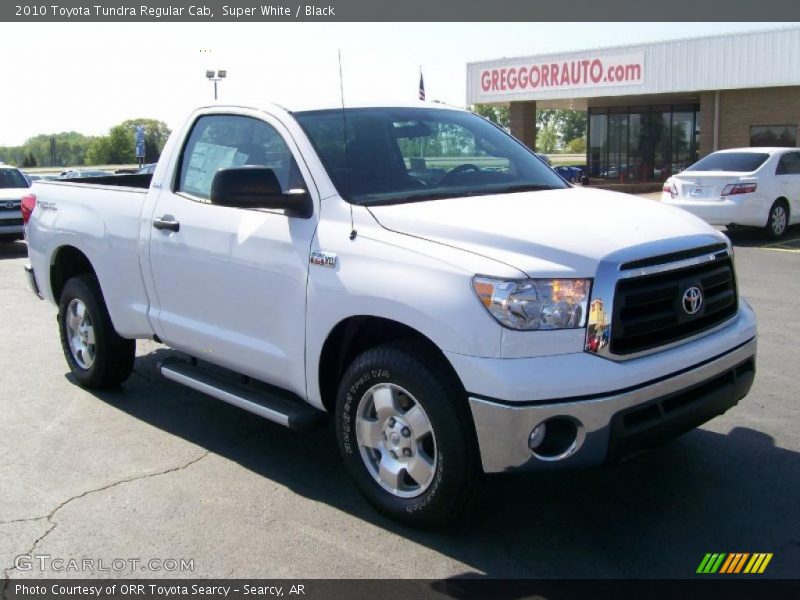 Super White / Black 2010 Toyota Tundra Regular Cab