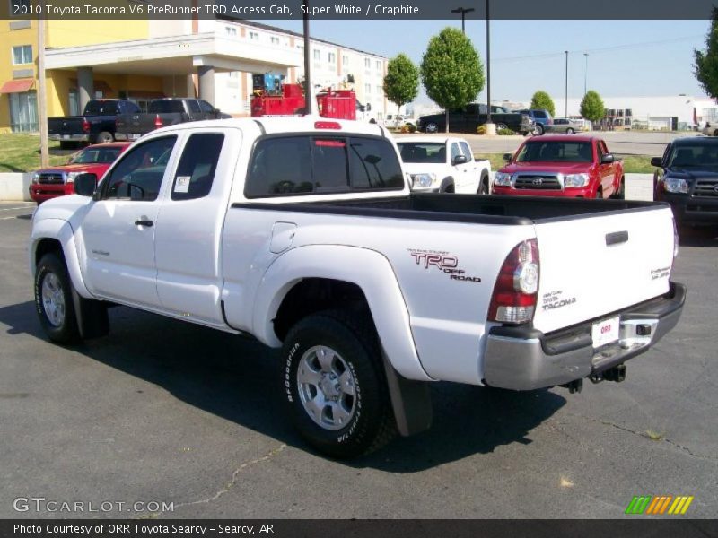 Super White / Graphite 2010 Toyota Tacoma V6 PreRunner TRD Access Cab