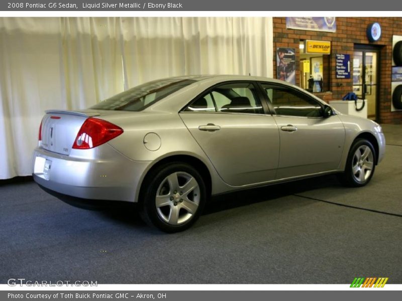 Liquid Silver Metallic / Ebony Black 2008 Pontiac G6 Sedan