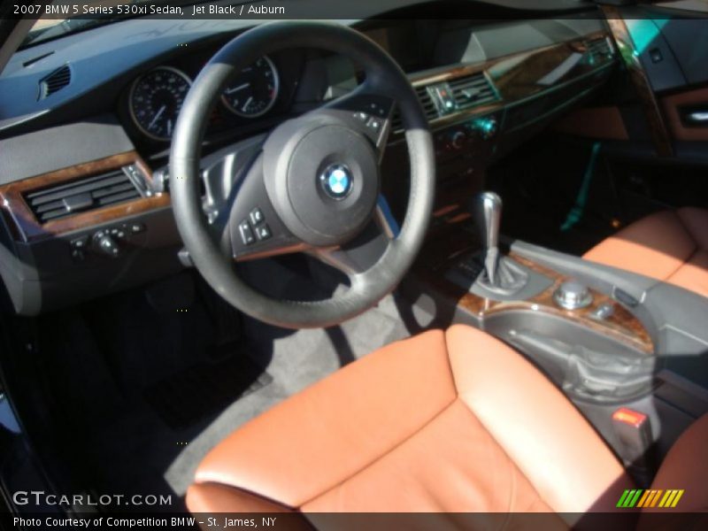 Jet Black / Auburn 2007 BMW 5 Series 530xi Sedan