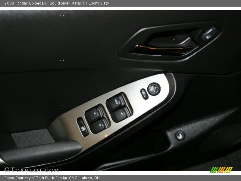 Liquid Silver Metallic / Ebony Black 2008 Pontiac G6 Sedan