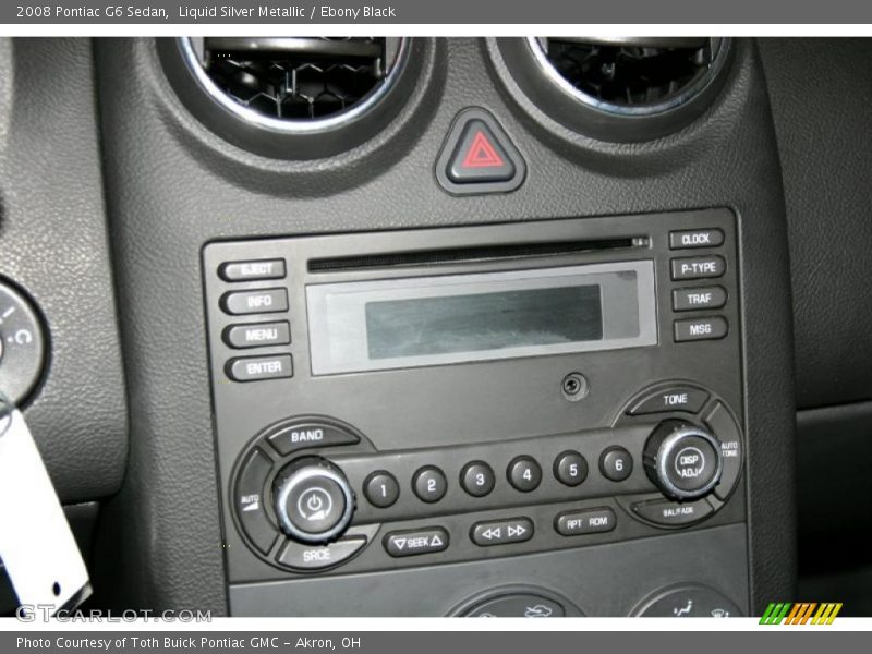 Liquid Silver Metallic / Ebony Black 2008 Pontiac G6 Sedan