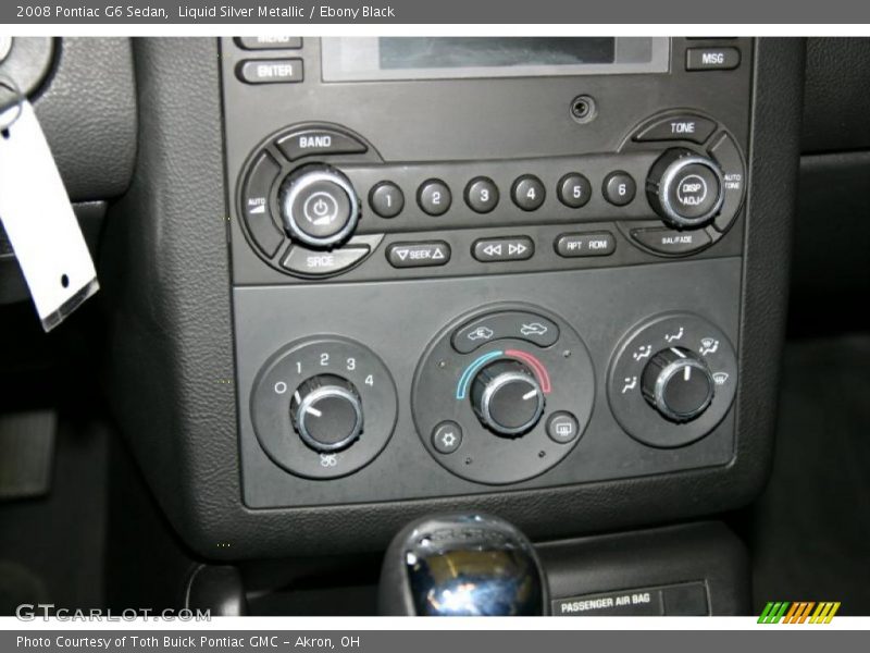Liquid Silver Metallic / Ebony Black 2008 Pontiac G6 Sedan
