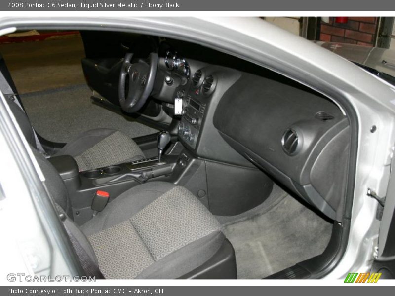 Liquid Silver Metallic / Ebony Black 2008 Pontiac G6 Sedan