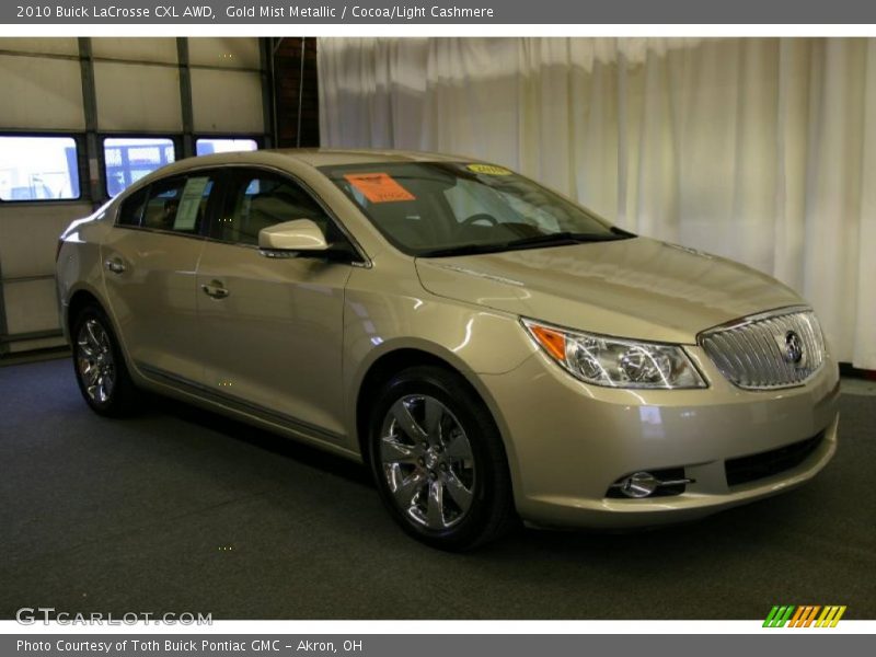 Gold Mist Metallic / Cocoa/Light Cashmere 2010 Buick LaCrosse CXL AWD