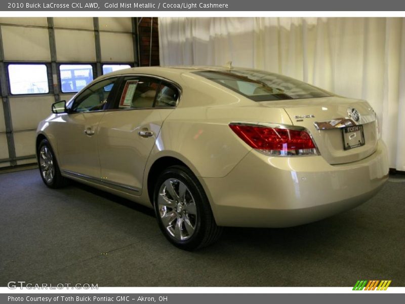 Gold Mist Metallic / Cocoa/Light Cashmere 2010 Buick LaCrosse CXL AWD