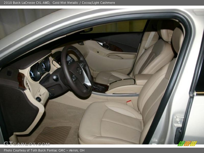 Gold Mist Metallic / Cocoa/Light Cashmere 2010 Buick LaCrosse CXL AWD
