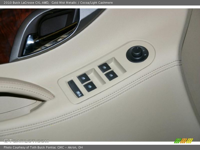 Gold Mist Metallic / Cocoa/Light Cashmere 2010 Buick LaCrosse CXL AWD