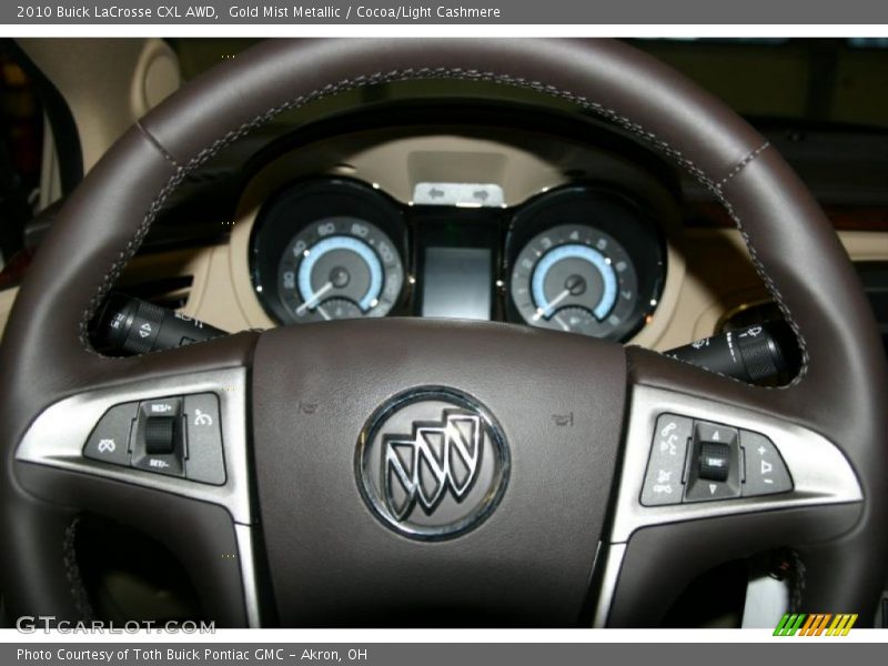 Gold Mist Metallic / Cocoa/Light Cashmere 2010 Buick LaCrosse CXL AWD
